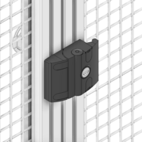 50-300-3 MODULAR SOLUTIONS DOOR PART<BR>COMPACT SLAM LATCH, BLACK POWDER COAT, LOCKING KEY 1333 W/HARDWARE